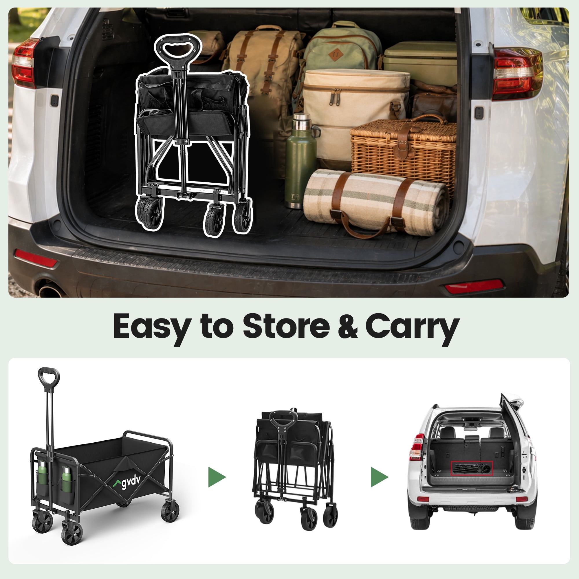 GVDV Utility Wagon All-Terrain Wheels
