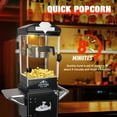 thumbnail image 4 of 10oz Popcorn Machine with Cart, Vintage Style Popcorn Maker with Stainless Steel Kettle, Storage Cabinet & Wheels for Home, Parties, Concessions-Black, 4 of 5