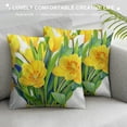 thumbnail image 3 of Nawypu Yellow Tulips Flowers Pillowcases Nature Floral Print Pillow Case Decorative Throw Pillow Cover for Home Sofa Office, 3 of 5