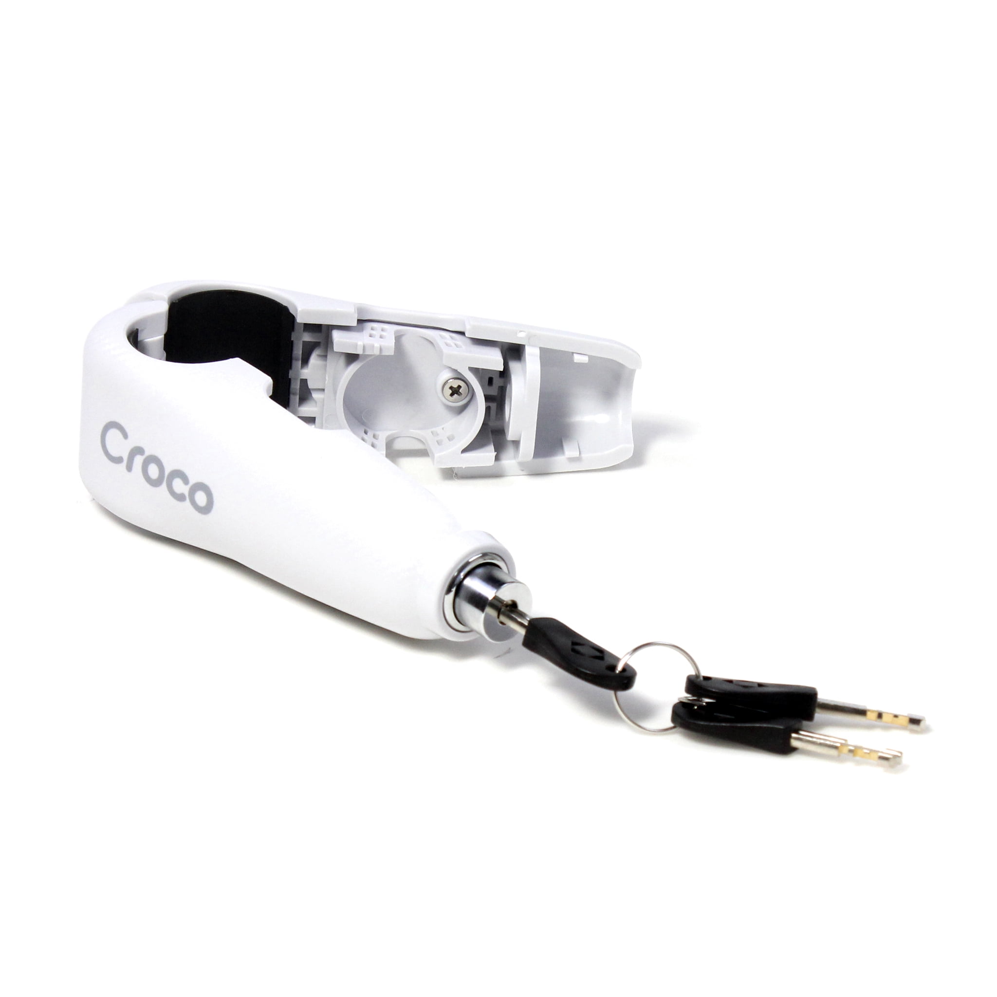 Blackstone Alarm Grip Lock with 130 dB Alarm Waterproof Scooter E-Bike Motorcycle Anti-Theft Security Handle Bar Grip Lock Brake Lever Lock (White)