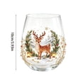 thumbnail image 3 of Christmas Pattern Stemless Glass Tumbler, Festive Holiday Drinking Glass Cups for Hot & Cold Drinks, 3 of 5