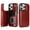 Brown, variant on TECH CIRCLE for iPhone 17 Pro Wallet Case with 4 Card Slots, Built-in Snaps Buttons Closure, Stand for Hands-Free Viewing, PU Leather Lightweight Shock-absorbent Protective Cover, Rose