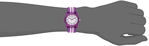 TIMEX TIME MACHINES® 29mm Purple Stripe Elastic Fabric Kids Watch