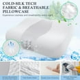 thumbnail image 6 of Bed Pillow, Cervical Neck Pillow for Pain Relief, Contour Memory Foam Pillows for Sleeping, Odorless Ergonomic Pillow, Orthopedic Cooling Pillow Bed Pillow Neck Support for Side Stomach Sleepers Grey, 6 of 6