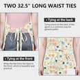 thumbnail image 6 of Pioneer Flower Floral Print Pattern Apron for Women and Men, Cotton Linen Waterproof with Pockets, Adjustable, 33x27 Inch for Kitchen, Gardening, BBQ, Salon, 6 of 6