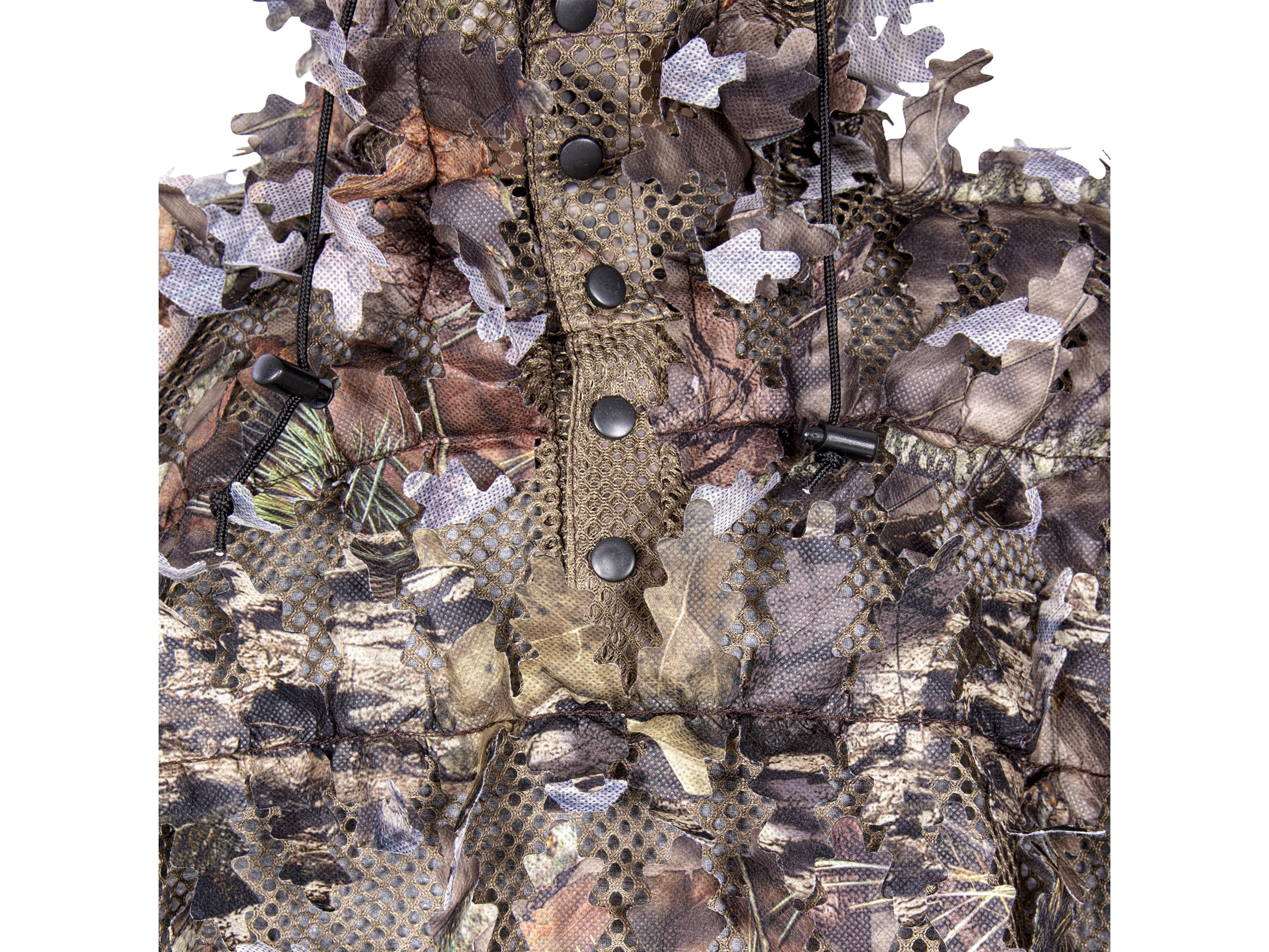 Ameristep 3D Leafy Concealment Weatherproof Finish Die-Cut Deer Turkey Hunting Camo Mobuc Gilly Poncho - One Size Fits All