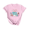 thumbnail image 5 of Tauxra Easter Printed Short Sleeve Top for Women, Lightweight Casual Round Neck Shirt for Spring and Summer Daily Wear, 5 of 6