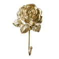 thumbnail image 2 of Gancho para llaves con forma de rosa, creativo, resistente, decoración de pared europea, estilo vintage, vestido Oro, 2 of 9