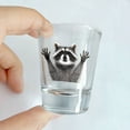 thumbnail image 3 of WIRESTER 1.5oz Crystal Shot Glass for Coffee Beer Wine Whiskey Vodka Milk Water & More - Raccoon Hands Out, 3 of 6