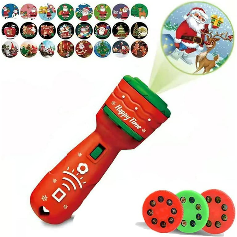 Christmas Kids Projector Flashlight Projector, Christmas Toddler Gifts  Under 5 Dollars,Slide Projector Torch Education Learning Santa Claus  Christmas