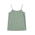 thumbnail image 4 of Ynynloco Spaghetti Straps V Neck Cotton Linen Tank Tops for Women Loose Fit Flowy Camisole Summer Casual Basic Sleeveless Shirts, 4 of 7