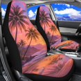thumbnail image 2 of XYZCANDO Palm Trees Front Car Seat Cover 2 Pcs Hawaiian Car Seat Cover Protector Protection Interior Accessories for Most Cars Sedans and SUVs, 2 of 7