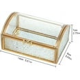 thumbnail image 4 of Geometric Glass & Brass Box, Vintage Jewelry Box Display Case Wedding Ring Holder Keepsake Box Desktop Display Box for Wedding-Large, 4 of 5