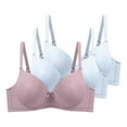 thumbnail image 2 of Amvlyk 3PC Bras for Women Full Coverage Push Up No Underwear Bras Seamless Fashion Breathable Convertible Bra Comfortable Soft Everyday Bra for Workout Running Exercise Bra Activewear, 2 of 3