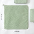 thumbnail image 5 of Jessy Home 12 Pack Light Green Washcloths for Bathroom 13"x13" Ultra Soft Hand Face Towels, 5 of 9