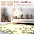 thumbnail image 2 of ODIKA 5'x7' Machine Washable Non-Slip Area Rug, Whimsical Vine and Blossom with Curvilinear Flourishes High Traffic Rug, Ivory, 231704, 2 of 7