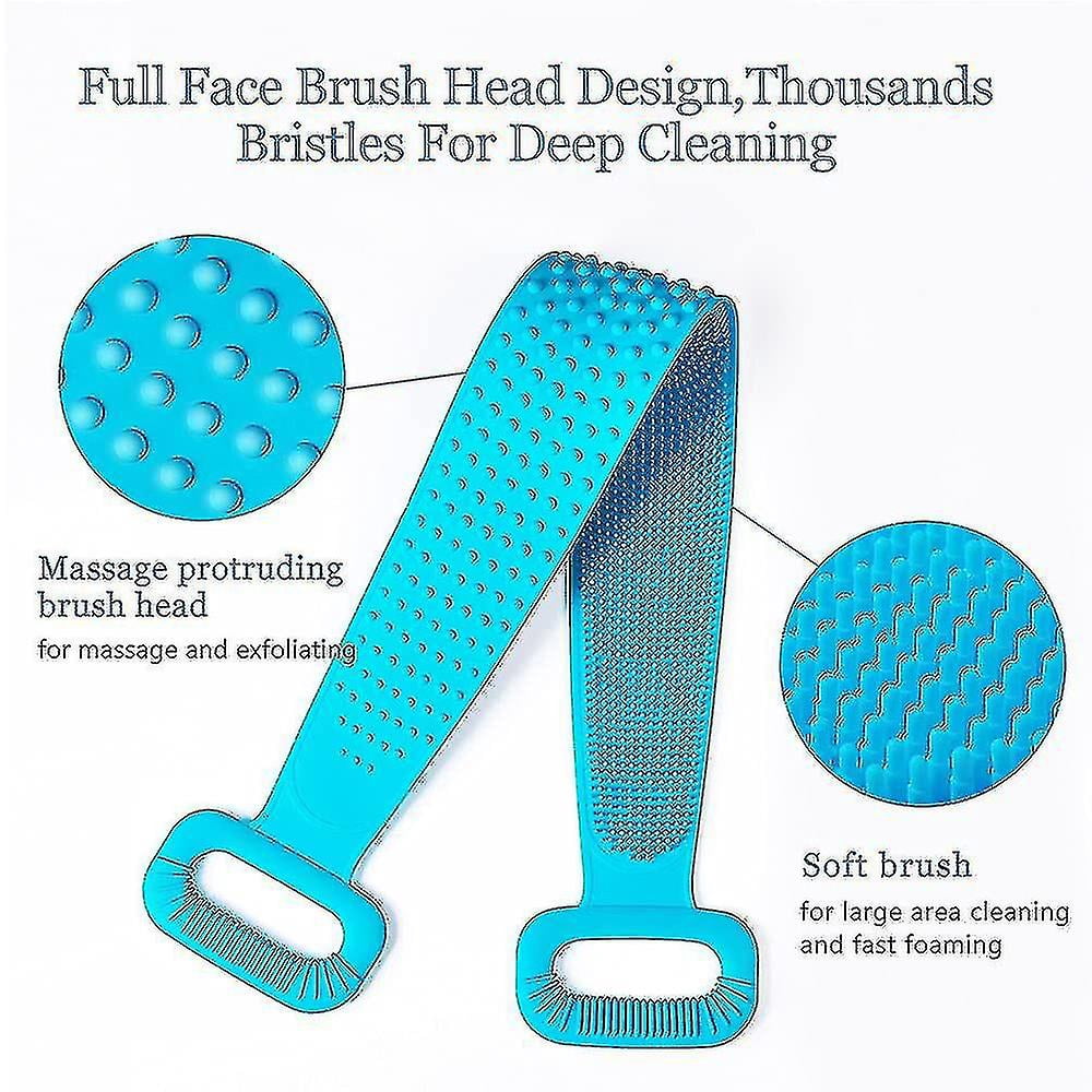 Brosse De Bain Pour Le Dos - Longueur 71 Cm - Exfoliante Et Massante - Naturelle