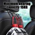 thumbnail image 3 of Gancho para reposacabezas de fibra de carbono para asiento trasero de coche, (4 piezas), gancho para asiento delantero de coche, gancho para bolso de coche, colgador para coche (negro), 3 of 5