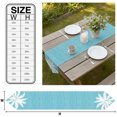 thumbnail image 3 of Tropical Plants Table Runner Linen Burlap Table Runner 72 Inches Long Summer Coastal Palm Tree Leaves Vintage Blue Dresser Scarves for Kitchen Island Coffee Dining Room Party Holiday Decor 13"x72", 3 of 8