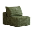 thumbnail image 5 of LiviNest Green Corduroy Armchair: No Assembly Required Compact Modern Lounge Chair for Small Spaces - Plush Supportive Seat with High Resilience Foam for Home Office & Living Room Reading Nook, 5 of 5