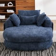 thumbnail image 4 of Oversized Chaise Lounge Chair Indoor, Deep Seat Chenille Sleeping Couch, Cloudlike Reading Chair for Living Room, Bedroom, Reading Room, 4 of 5