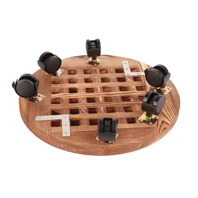 Soporte para flores Jadeshay Base de bandeja para macetas Madera 25 cm 30 cm 35 cm