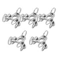 thumbnail image 5 of WASHWEPE 5Pcs Silver Clip Shape Key Chain Carabiner Clip Small Ample Key Storage Lightweight and Portable 1.0x0.8x0.1in, 5 of 8