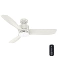 thumbnail image 4 of Hunter - Bolsa Indoor Ceiling Fan With Light, Remote, 52-inch, Fresh White, Casual-style, 6-speed DC Motor, 52966, for Living Rooms, Bedrooms, 4 of 16