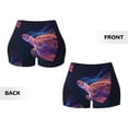 thumbnail image 3 of Sikiie Abstract Line Turtle Print Workout Shorts Women Scrunch Butt Gym Shorts Seamless High Waist Tummy Control Yoga Biker Athletic Shorts, 3 of 5