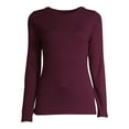 thumbnail image 6 of Time and Tru Women's Long Sleeve Rib T-Shirt, 6 of 6
