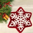 thumbnail image 4 of kladzum Snowflake Christmas Rug 23.6" Round Decorative Floor Mats Nonslip Rocking Chair Rugs Living Room Bedroom Bedside Small Carpet for Holiday Party Decor, 4 of 6