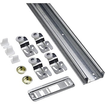 

National By-Pass Door Hardware Kit Galvanized Finish ~ 48