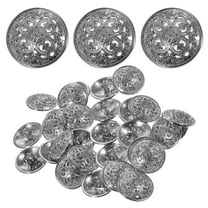 QIFULL 30pcs Silver Buttons for Sewing Fancy Metal Buttons for Jackets Decorative Round for Women