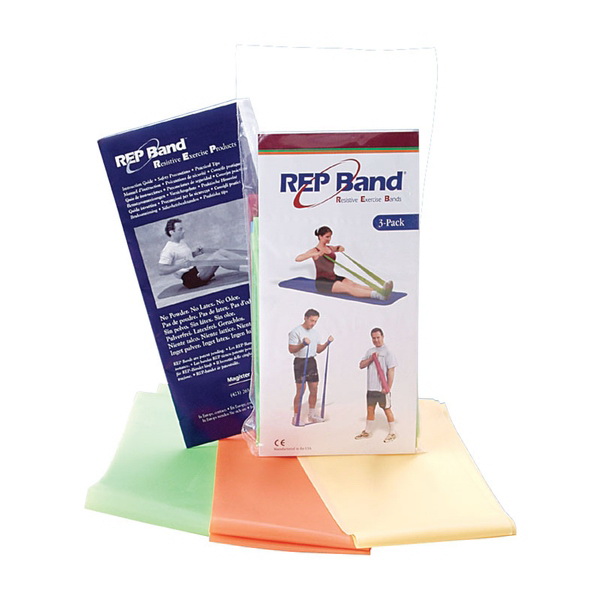 REP Band Resistive Exercise Band Three Pack Light Peach/Orange/Green