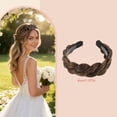 thumbnail image 5 of Unique Bargains Headband Synthetic Braided Hairpiece Wide Hair Band Hair Accessory for Various Looks Brown, 5 of 6