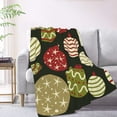 thumbnail image 2 of XMXT Flannel Throw Blanket, Christmas Balls Pattern Throw Blankets for Bed Couch Living Room, 50 x 70 inches, 2 of 9