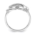 thumbnail image 2 of Infinity Sterling Silver Rhodium Plated Diamond Double Heart Ring, 2 of 6