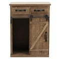 thumbnail image 6 of Zimtown Kitchen Coffee Buffet Cabinet,  Pantry Baker Rack Wood, Sideboard Entryway with 2 Drawers & Barn Door, Country Style Brown, 6 of 11