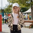 thumbnail image 4 of FKELYI Kids Fleece Hoodies Grunge Leopard Cow Print Zip Up Front Hooded Sweatshirt with Side Pockets Boys Girls Fall Top Winter Clouthes, L, 4 of 6
