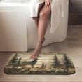thumbnail image 4 of 1pc Deer in Forest Scene Absorbent Non-Slip Bathroom Thickened Flannel Rug Decor,Soft,Quick Drying,Suitable For Indoor/outdoor Use,Bathrooms,Bedrooms,Kitchens,Terrace,Laundry Rooms,16"x24", 4 of 9