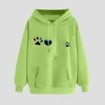 thumbnail image 2 of Oalirro Green Womens Long Sleeve Drawstring Hoodies Trendy Fahison Pullover Valentine's Day Gift for Her, 2 of 6