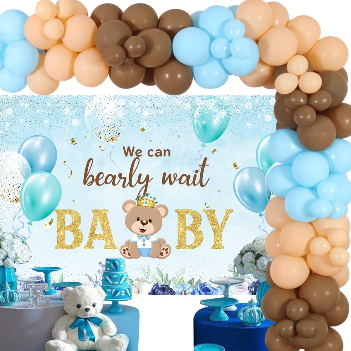 Boho Bearly Wait Bear Family Baby Shower Wrapping Paper Sheets