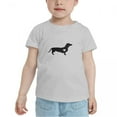 thumbnail image 2 of Dachshund Love Cute Toddler Tshirts for Boys Girls (Gray, 2T), 2 of 5