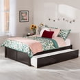 thumbnail image 2 of AFI Concord King Solid Wood Platform Bed with Footboard and Twin XL Trundle in Espresso, 2 of 8