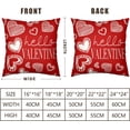 thumbnail image 3 of Valentines Day Throw Pillow Covers 20x20 Set of 2 Red Stripes Love Heart Decorative Pillow Cases Valentine Buffalo Plaid Outdoor Pillowcase for Sofa Couch Home, 3 of 6