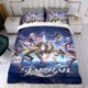 thumbnail image 4 of Vía Láctea de Honkai Conjunto de sábanas temático, trío de piezas, cómodo y amigable con la piel, diseño único, regalo de decoración para el hogar para familiares, amigos y fans,140cm *210cm, 4 of 6
