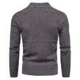 thumbnail image 4 of jsaierl Mens Sweater Knit Mock Neck Casual Slim Top Long Sleeve Fall and Winter Warm Pullover Sweater Shirt, 4 of 8