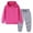 Hot Pink, variant on Odeerbi 1-11 Years Toddler Boys Girls Cotton Outfits Hoodies Sweatpants Two-piece Set Kids Cute Solid Color Soft Long Sleeve Hooded Sweatshirts Toddler Boys Girls Clothes