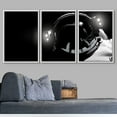 thumbnail image 3 of wall26 Framed Canvas Print Wall Art Set Black &amp; White Astronaut with Helmet Lights Astronomy &amp; Space Wilderness Photography Realism Rustic Ultra for Living Room, Bedroom, Office - 24"x36, 3 of 5