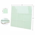 thumbnail image 2 of Peel And Stick Glass Tile, 12'' X 12'' Square Mosaic Glass Backsplash Stick On Wall Tiles for Kitchen Bathroom (5 Sheets, Green), 2 of 6